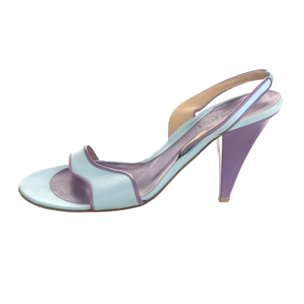 Emilio Pucci Leather Slingback Sandal Heels